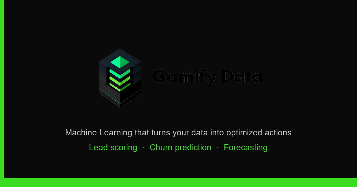 Gamify Data | Machine Learning, Algorithms & Data Optimization
